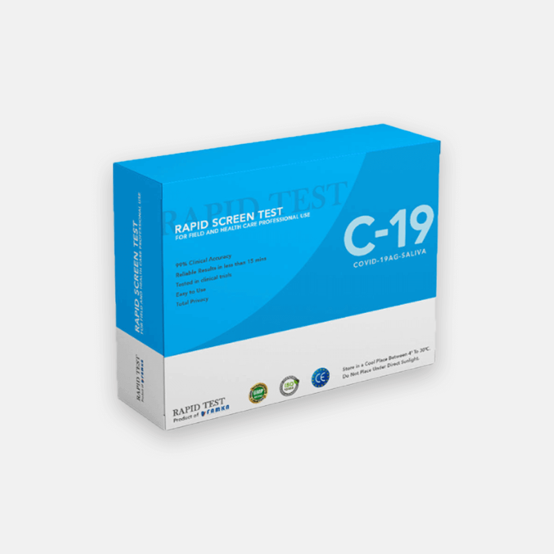 COVID-19 Antigen Test Box of 25 – fast, high-accuracy SARS-CoV-2 screening with 10–15 minute results. Ideal for clinics, workplaces, and bulk testing.