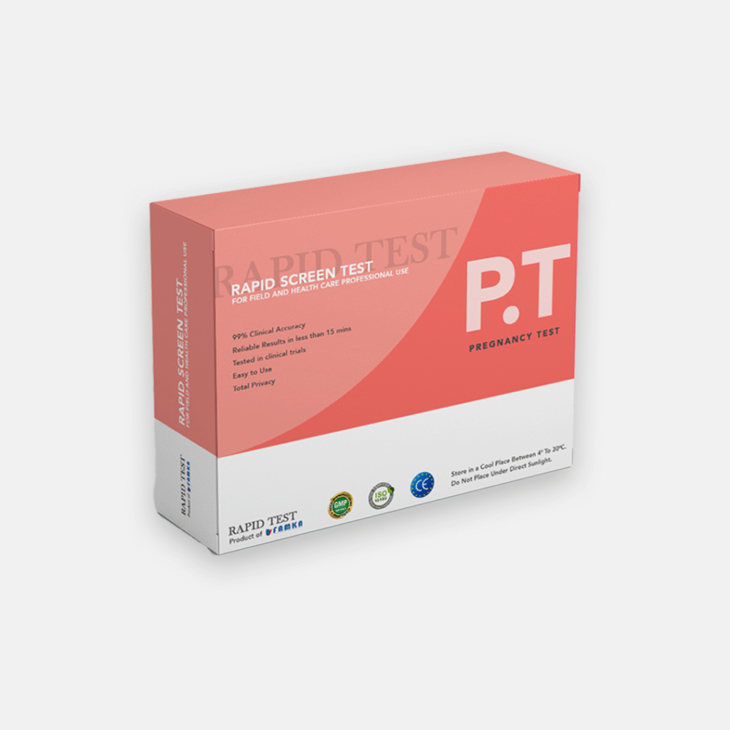 The hCG Pregnancy Test Midstream is a rapid one-step assay designed for qualitative detection of human chorionic gonadotropin (hCG) in urine for early detection of pregnancy.
