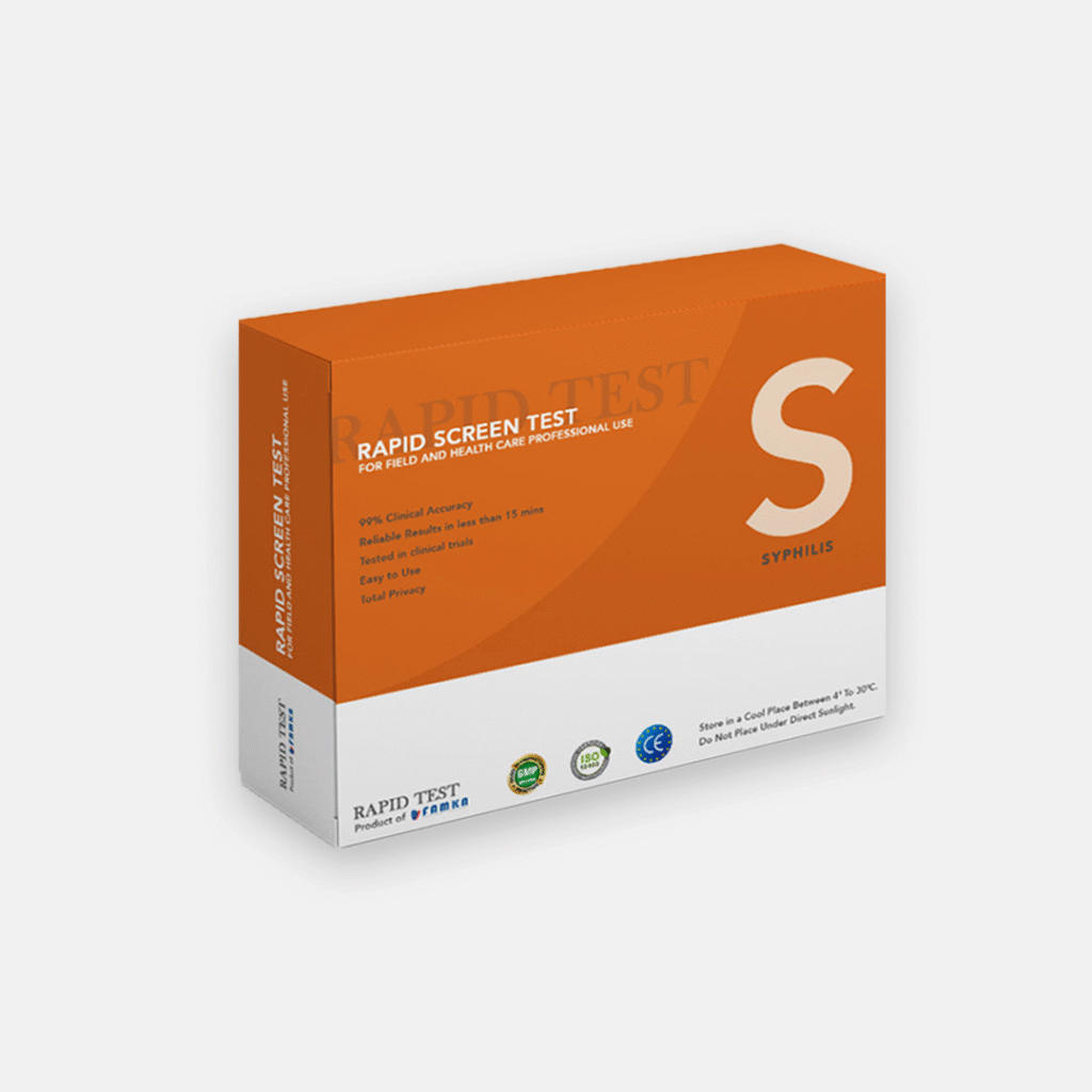 Quick Syphilis home test. Fast 5-minute results for private STI screening. Easy finger-prick test kit.
